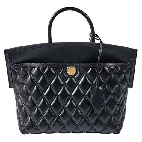 burberry black quilted handbag|burberry bag price list.